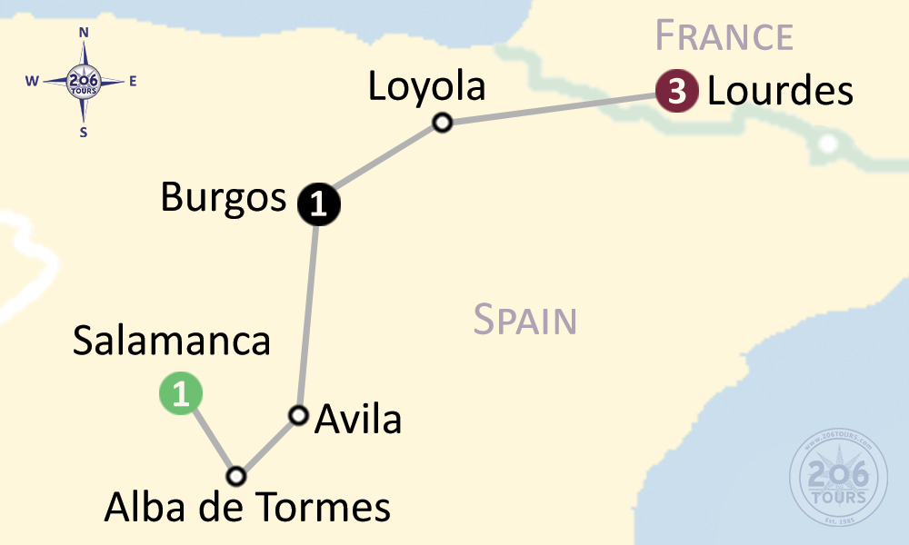 pilgrimage map