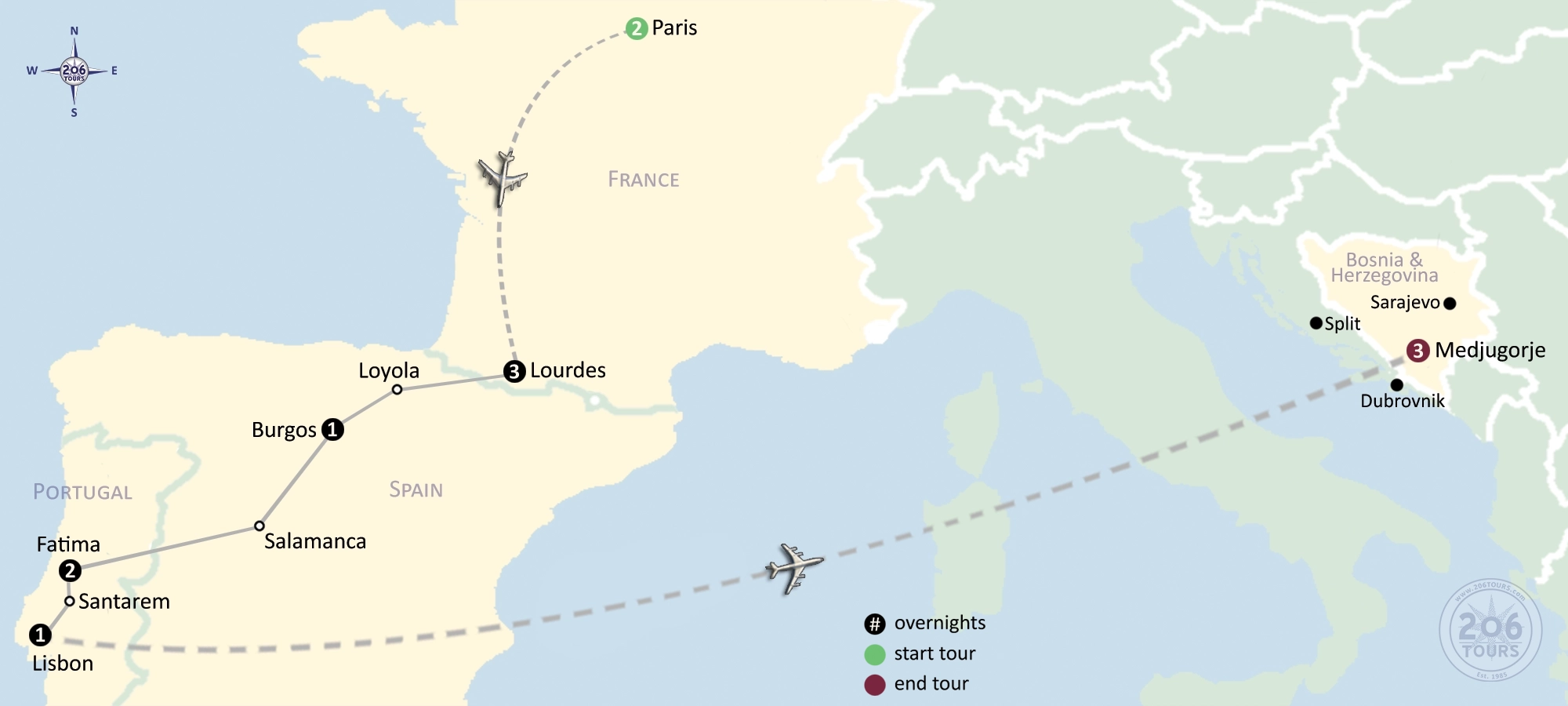 pilgrimage map