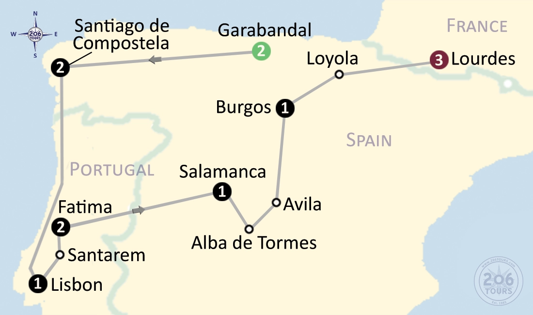 pilgrimage map