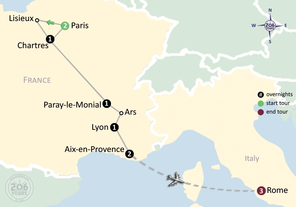pilgrimage map