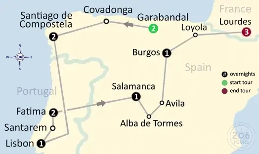 pilgrimage map