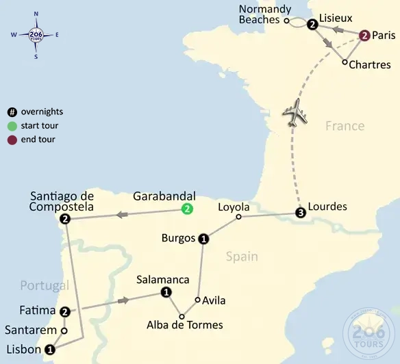 pilgrimage map