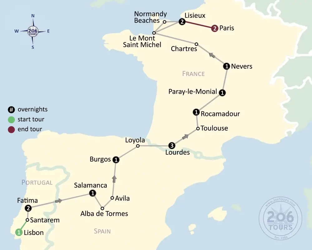 pilgrimage map