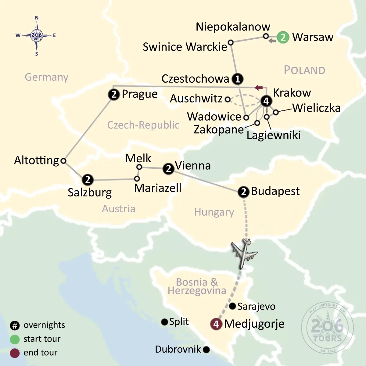 pilgrimage map