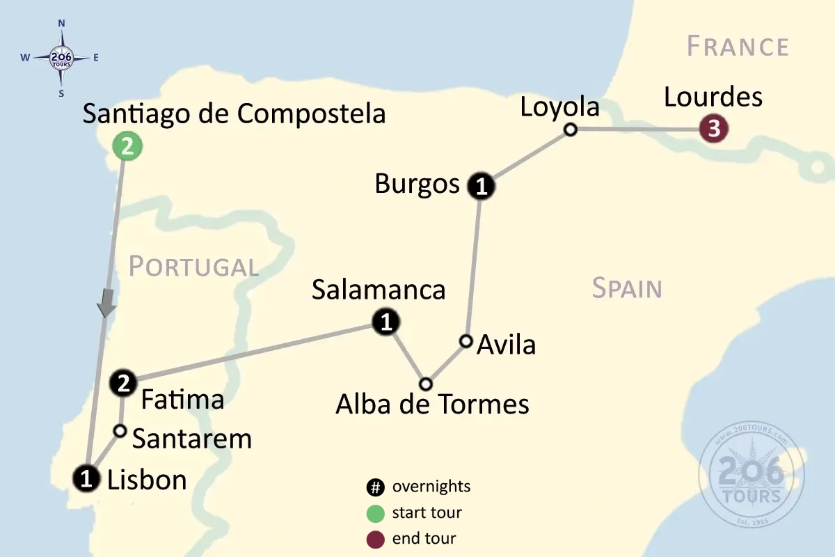 pilgrimage map