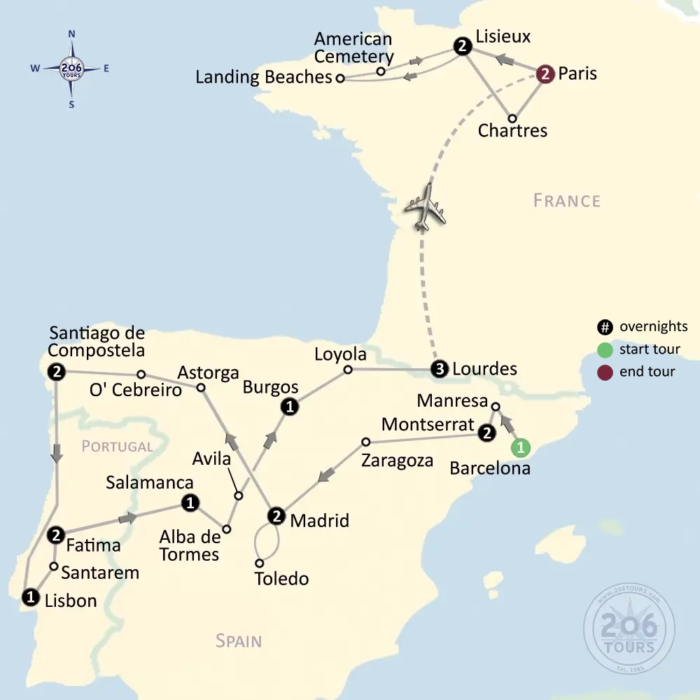 pilgrimage map