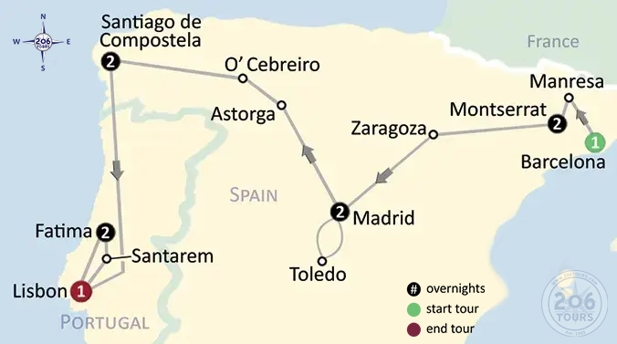 pilgrimage map