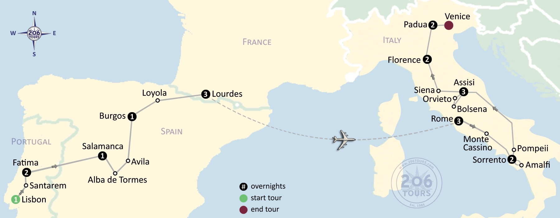 pilgrimage map