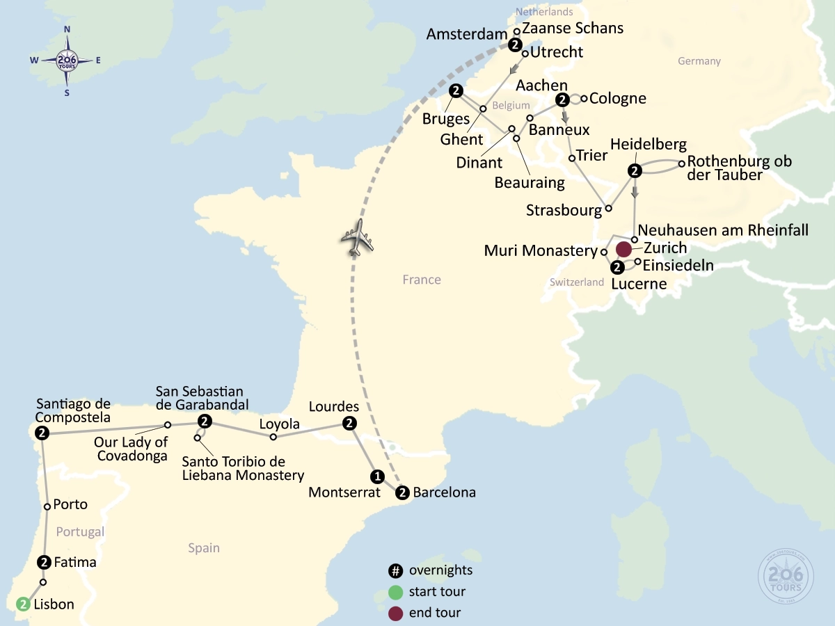 pilgrimage map