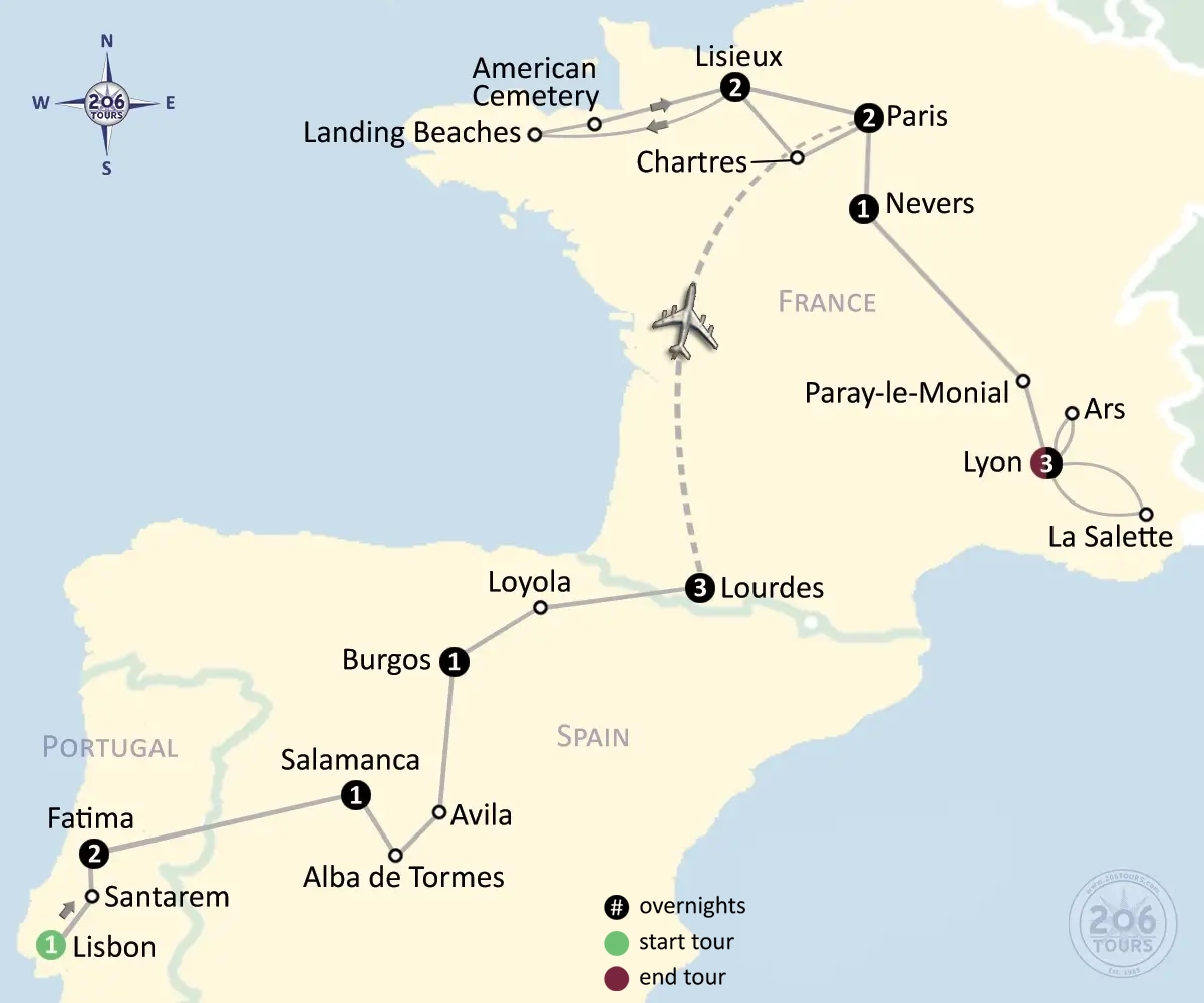 pilgrimage map