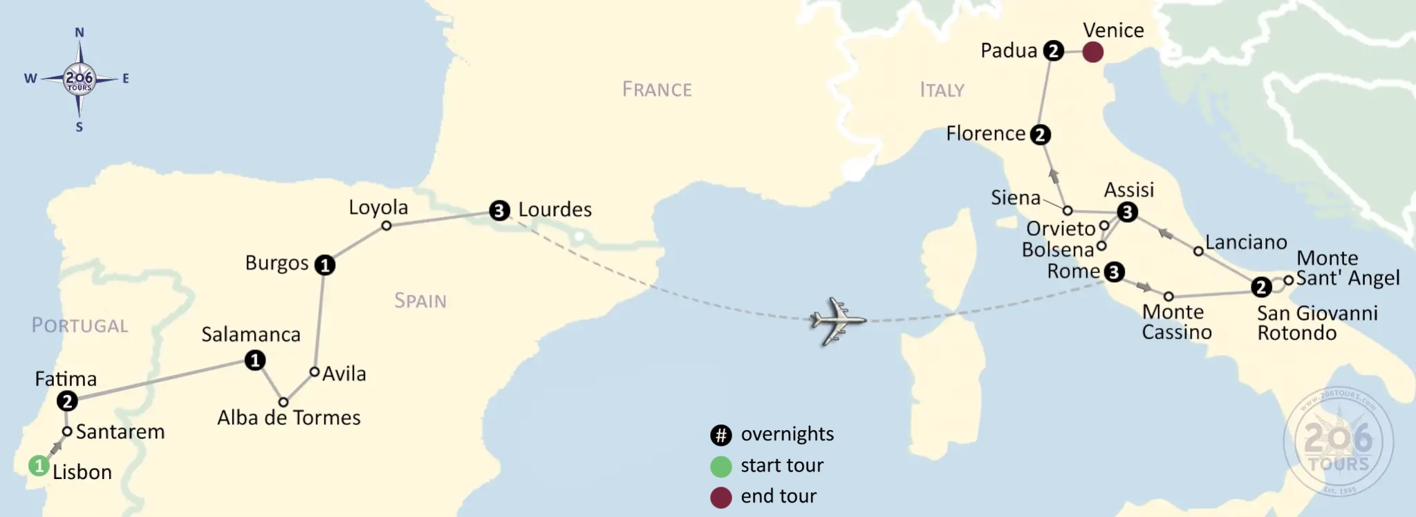 pilgrimage map