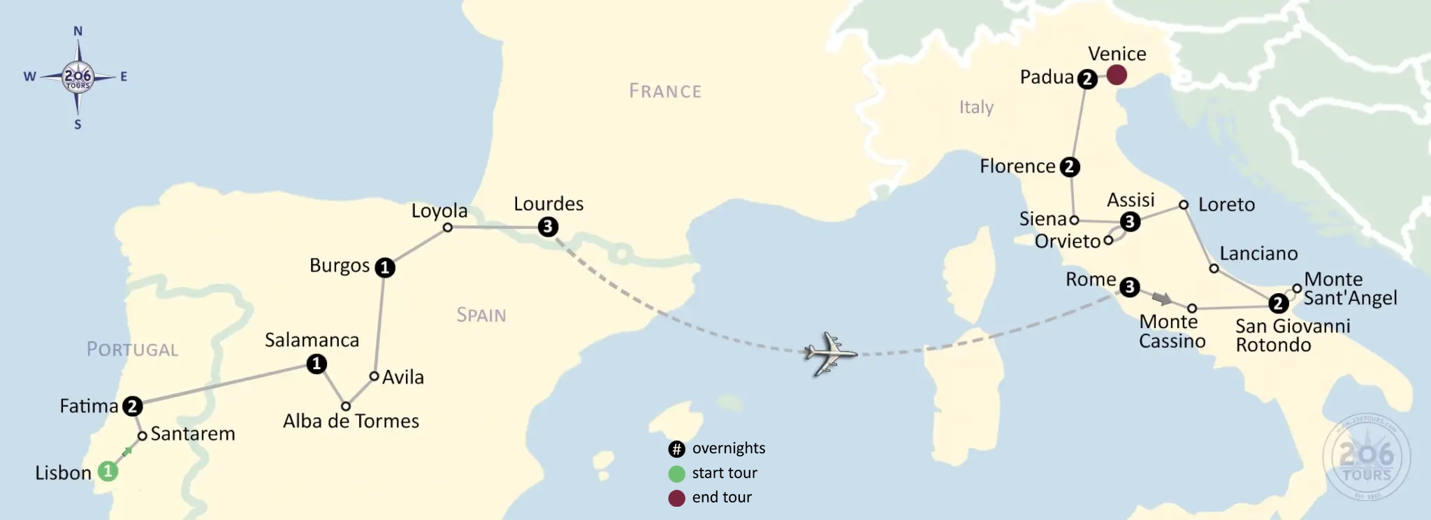 pilgrimage map