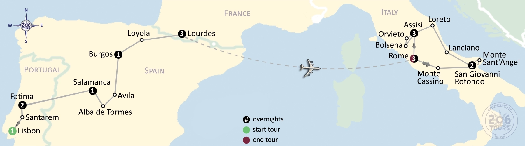 pilgrimage map