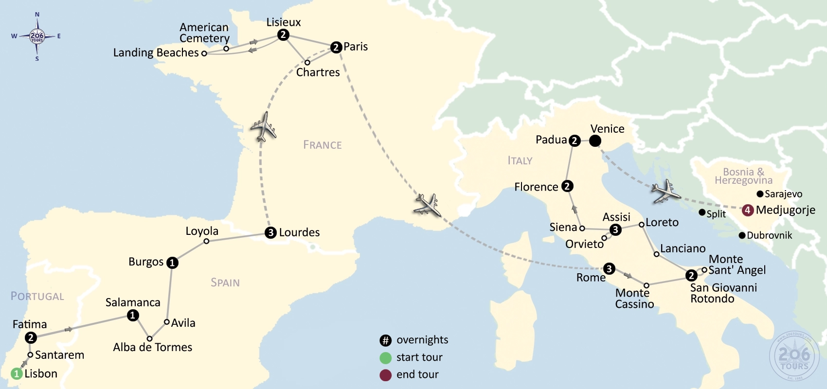 pilgrimage map