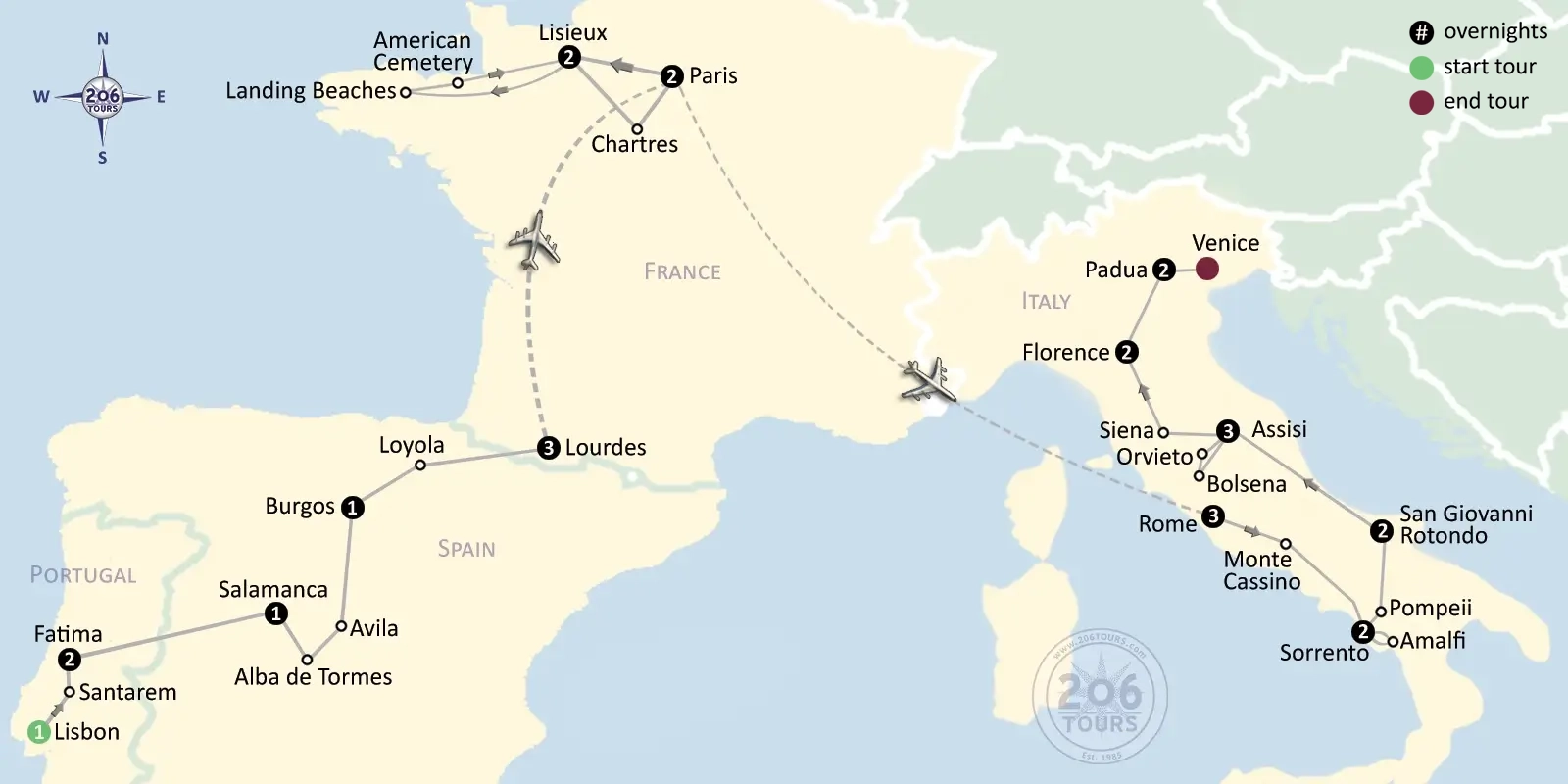 pilgrimage map