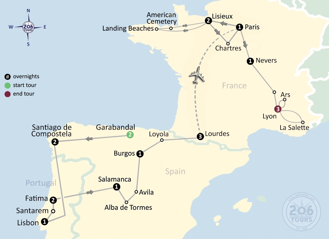 pilgrimage map