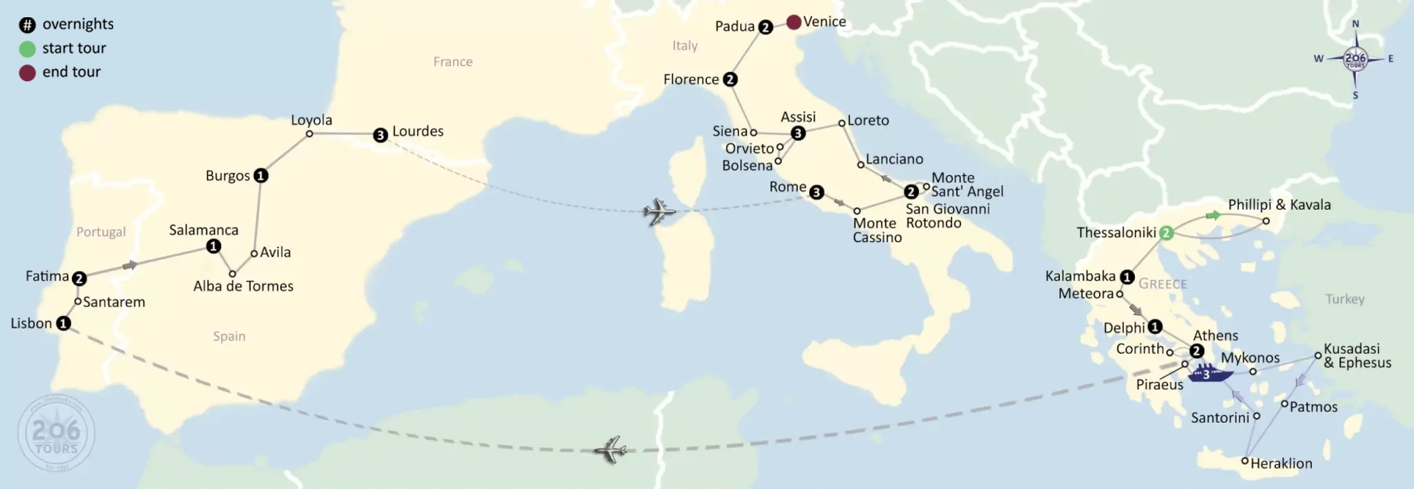 pilgrimage map