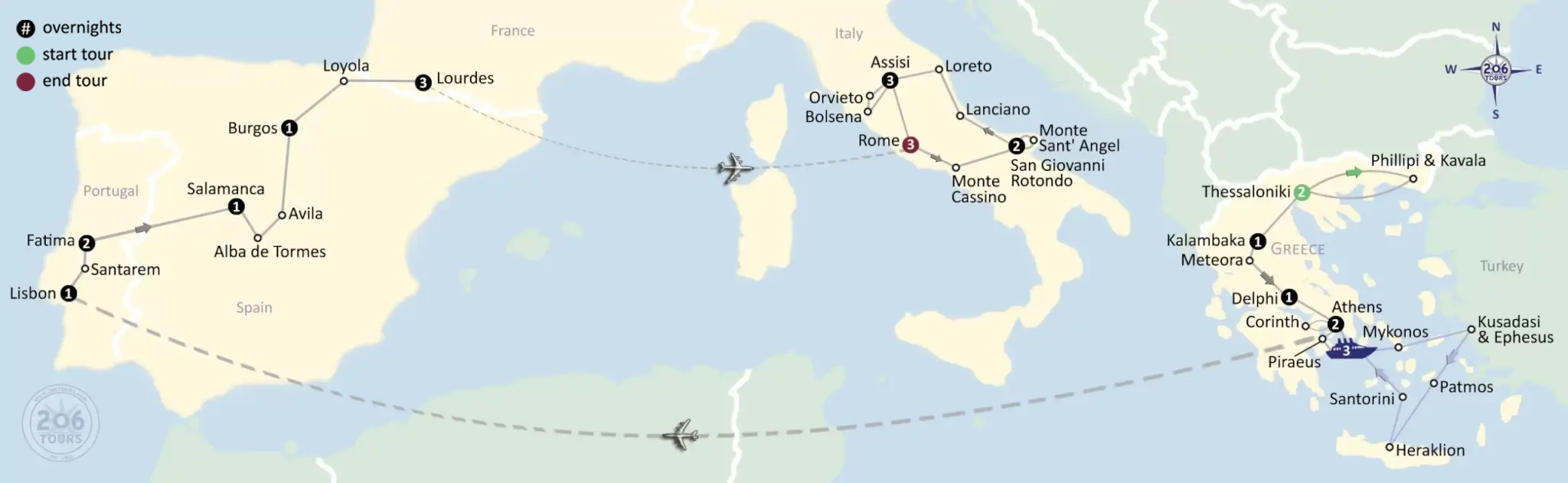 pilgrimage map