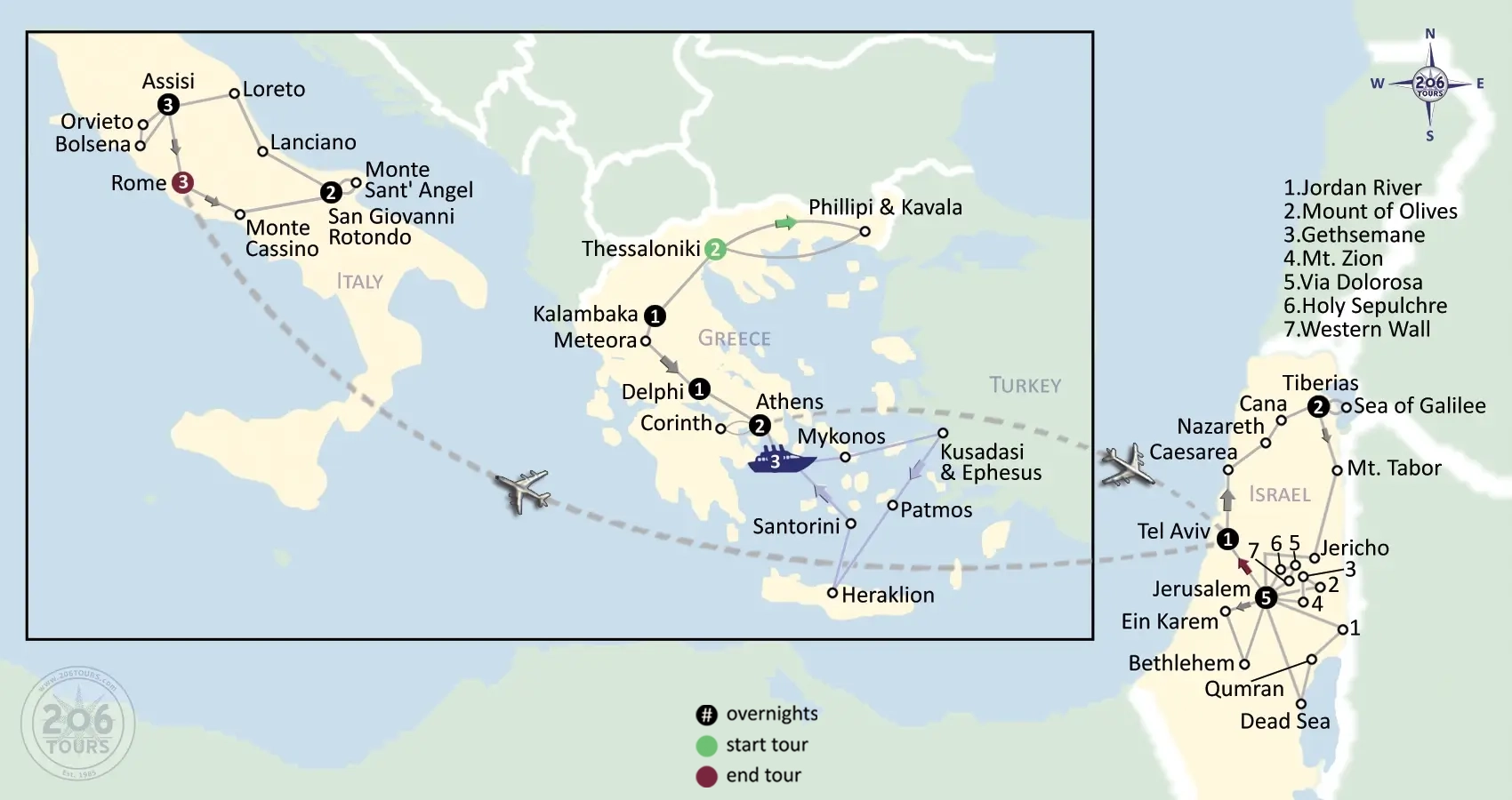 pilgrimage map