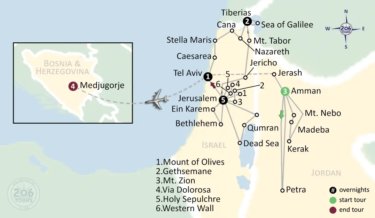 pilgrimage map