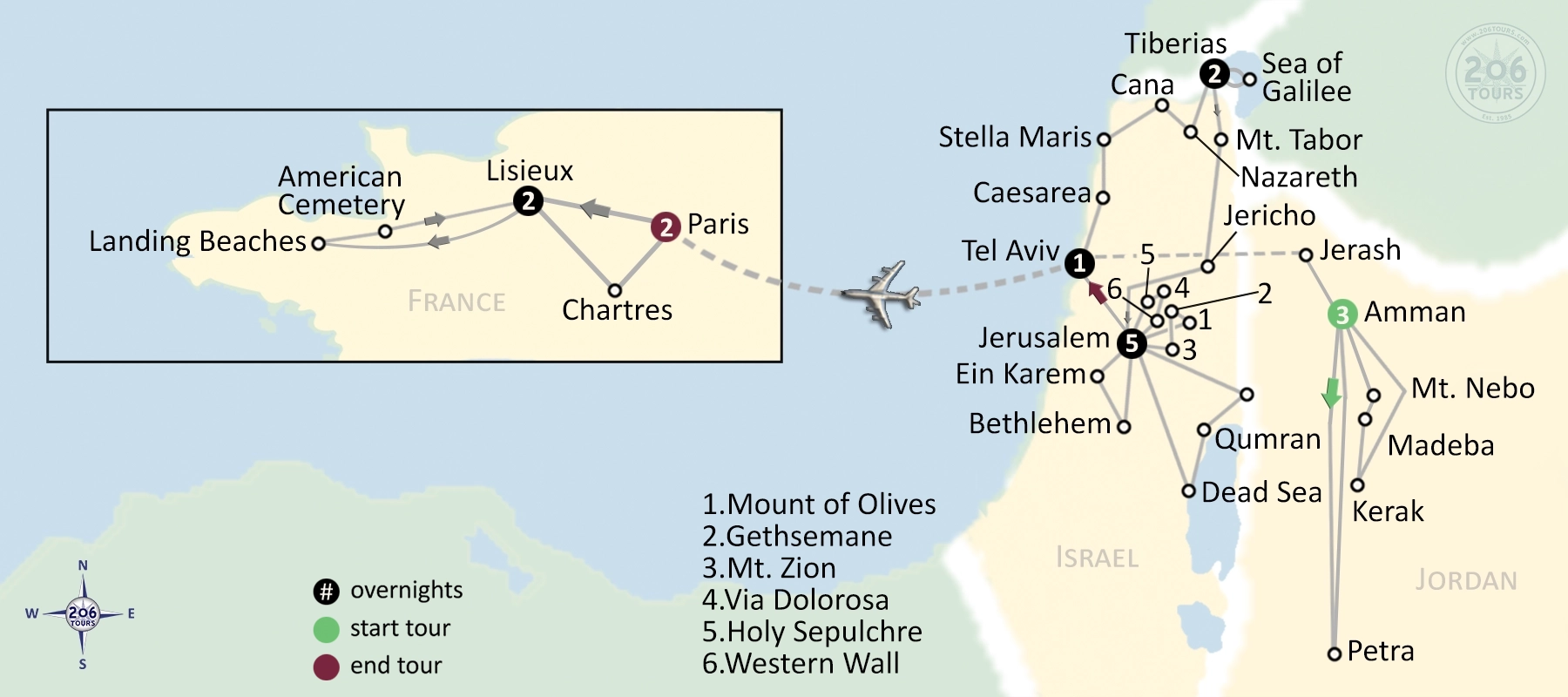 pilgrimage map