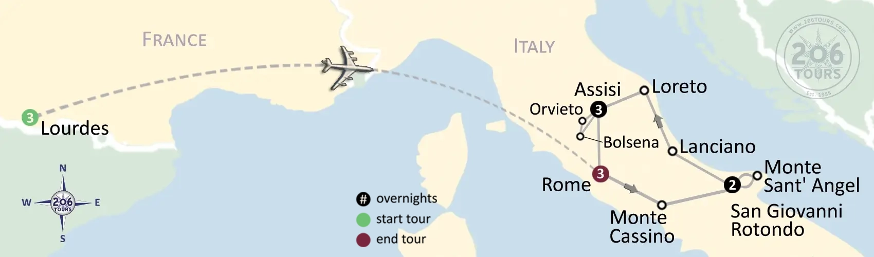 pilgrimage map