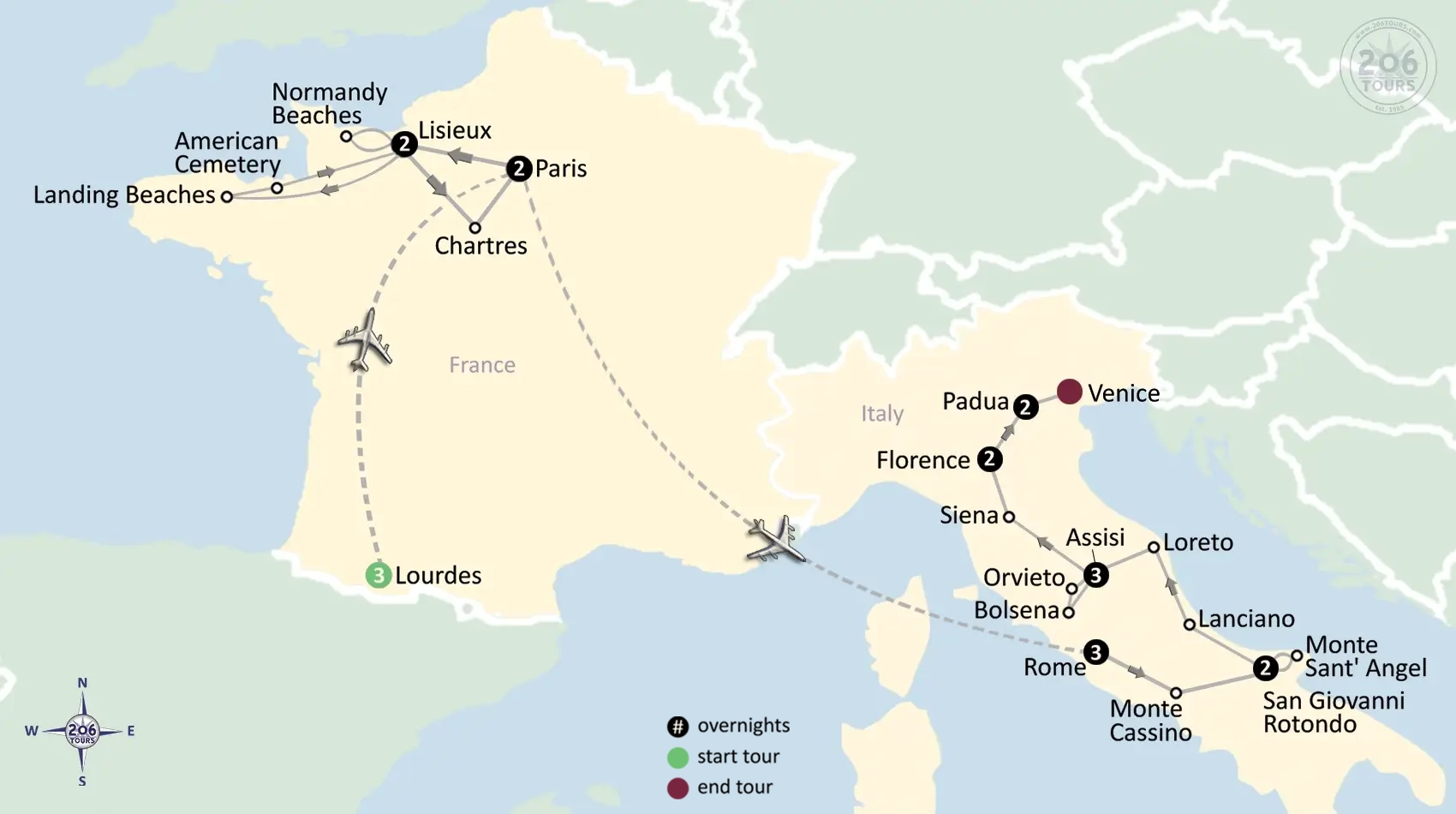 pilgrimage map