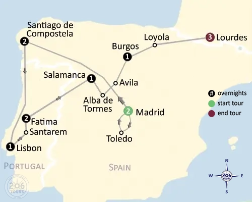 pilgrimage map