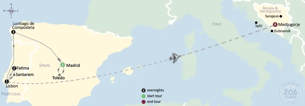 pilgrimage map