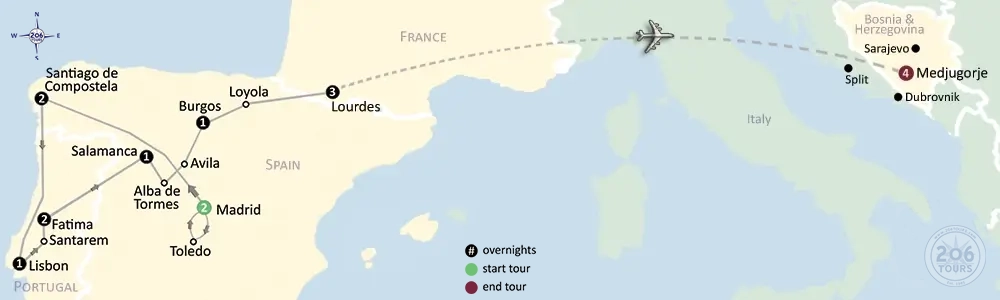 pilgrimage map