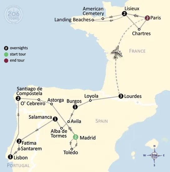 pilgrimage map