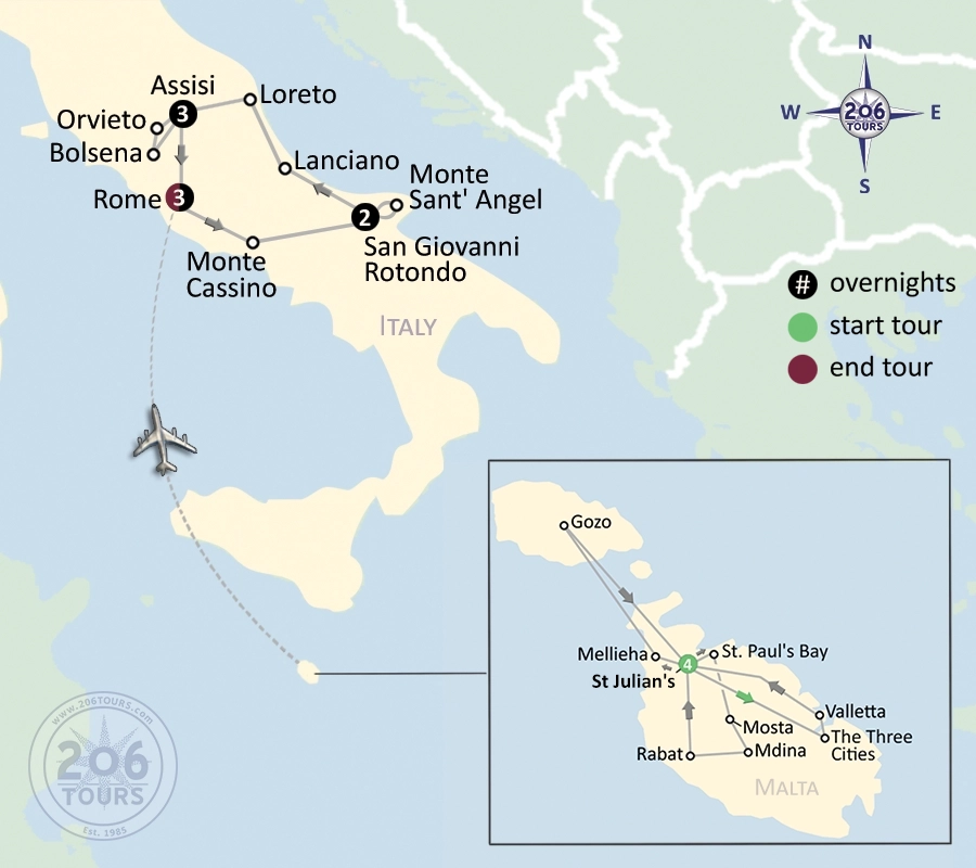 pilgrimage map