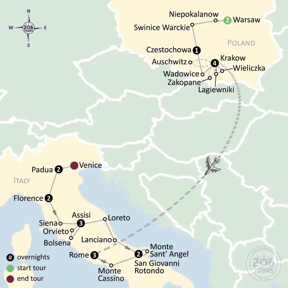 pilgrimage map