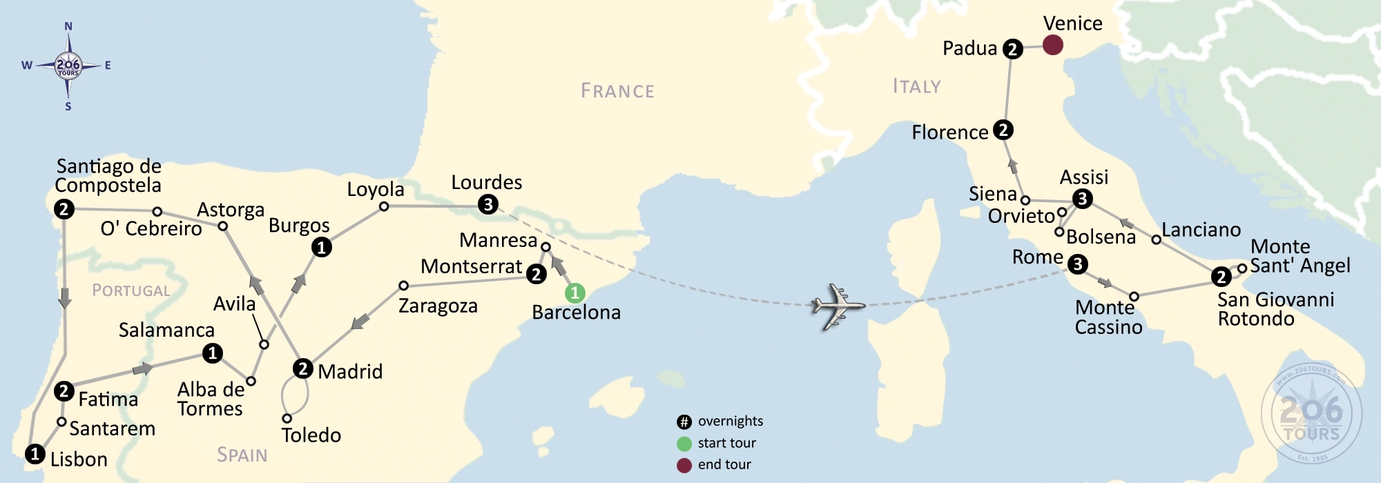 pilgrimage map