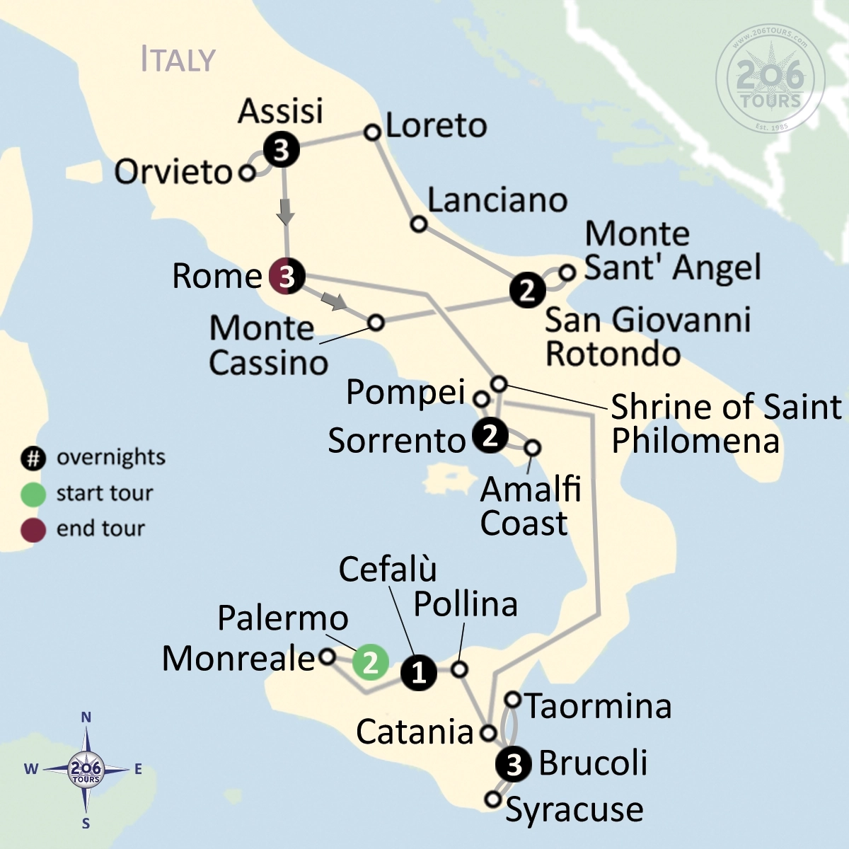 pilgrimage map