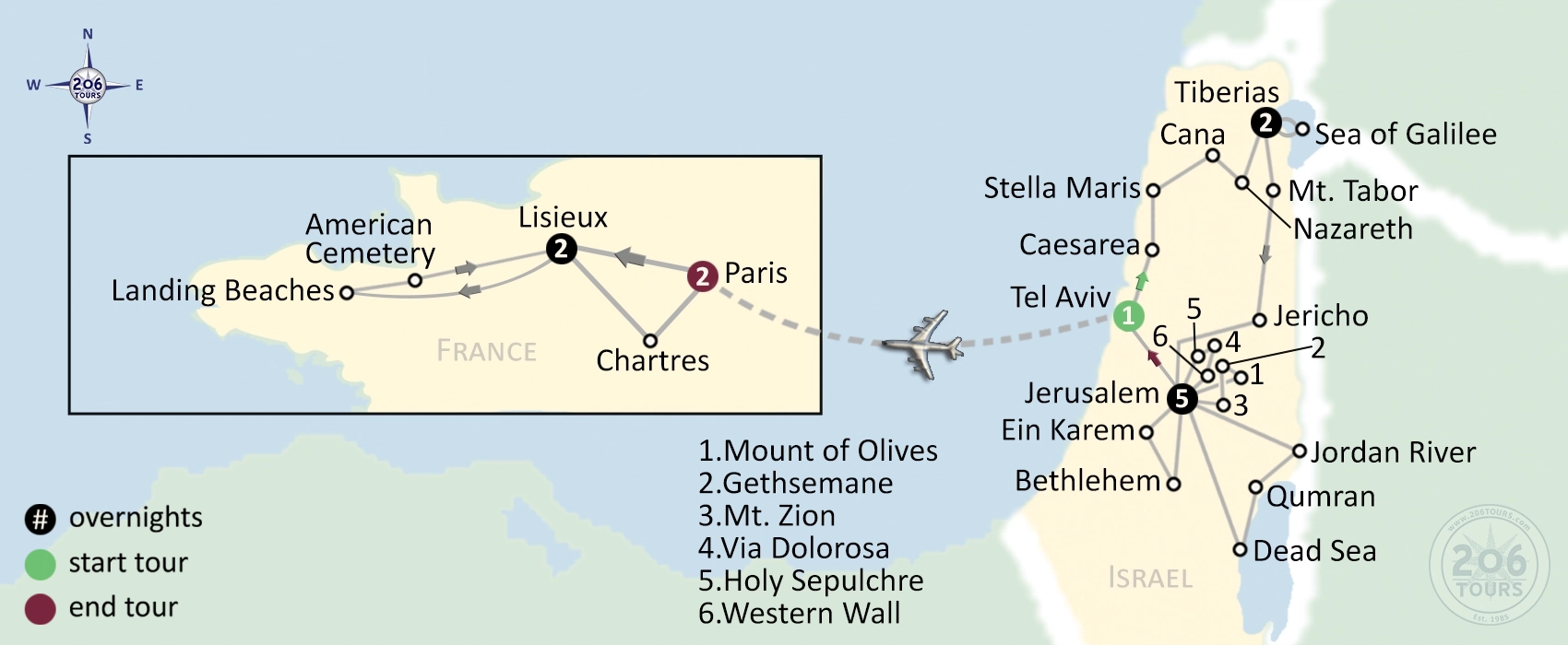 pilgrimage map