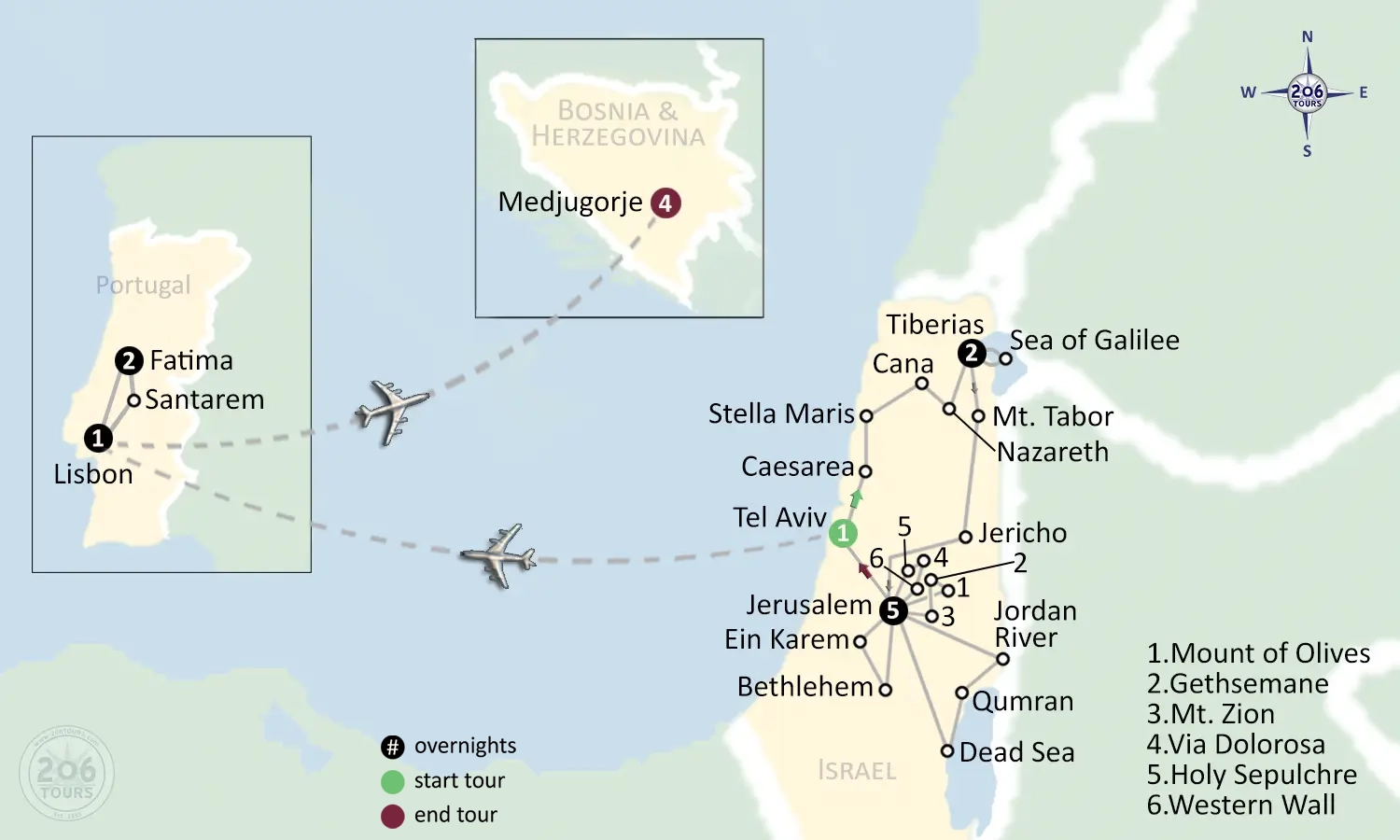 pilgrimage map