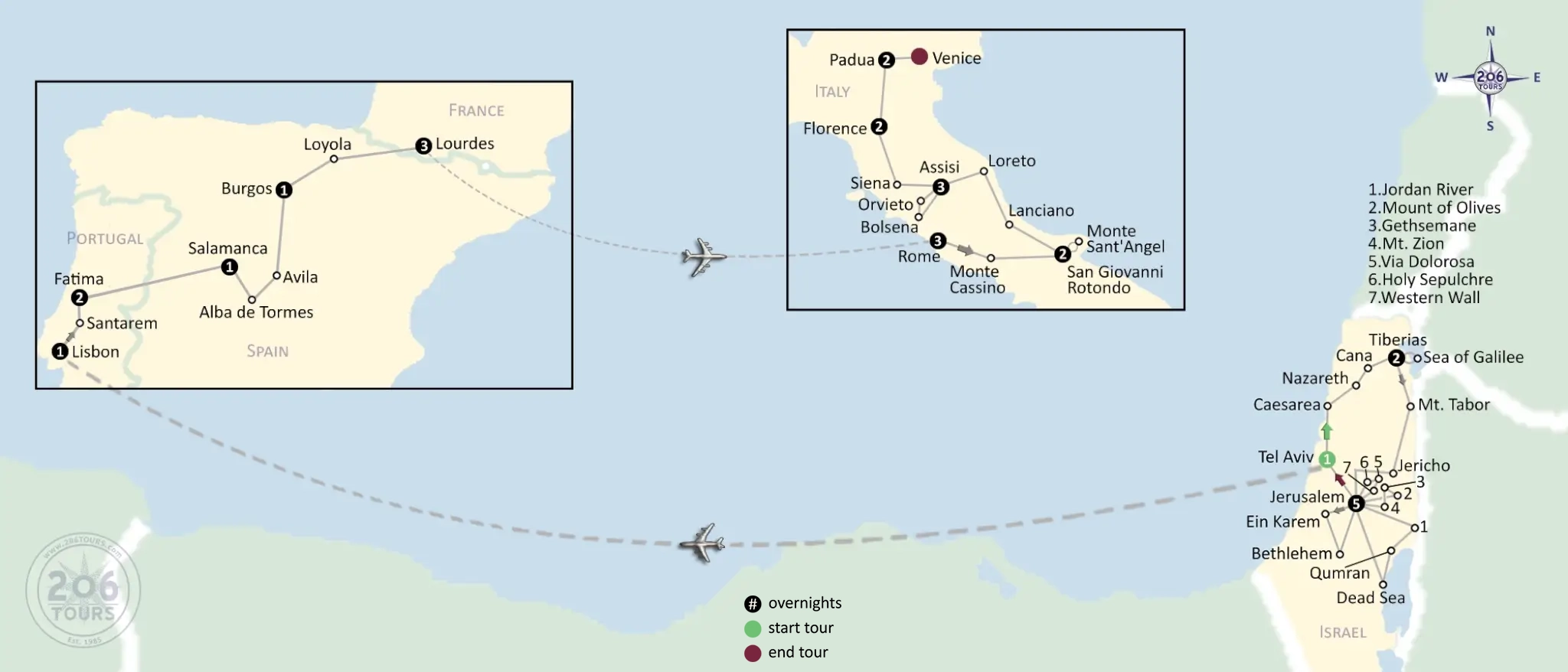 pilgrimage map