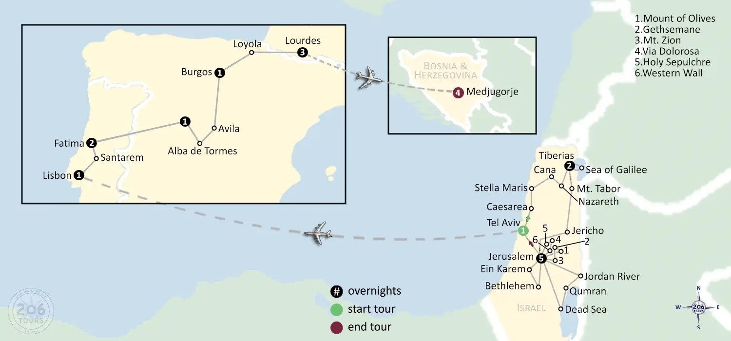 pilgrimage map