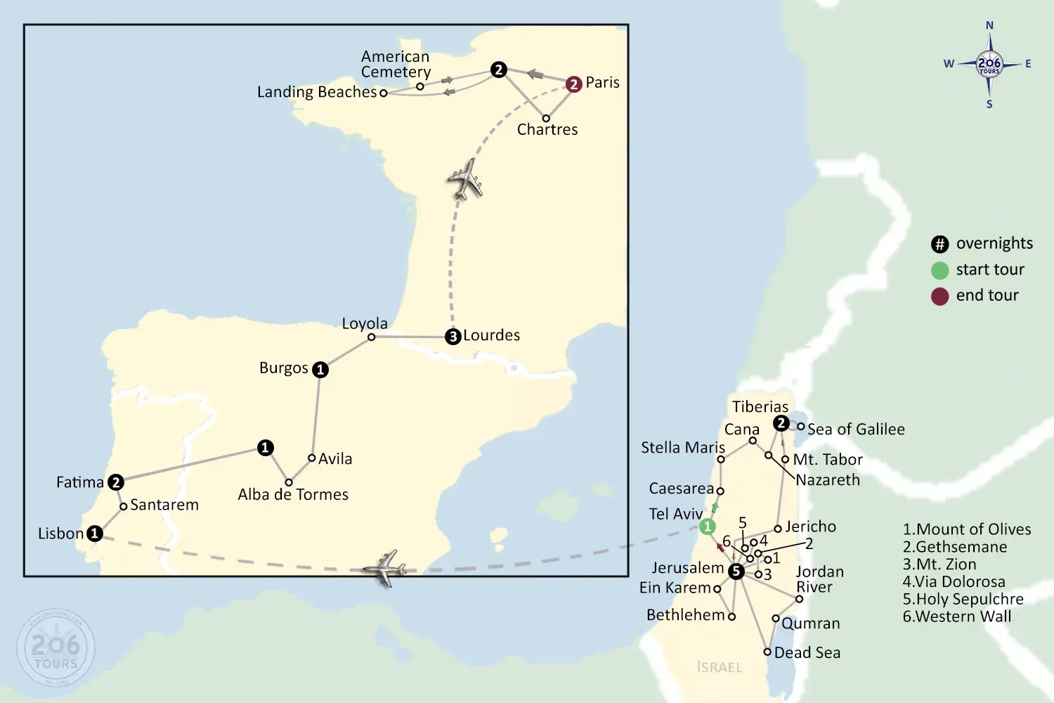 pilgrimage map
