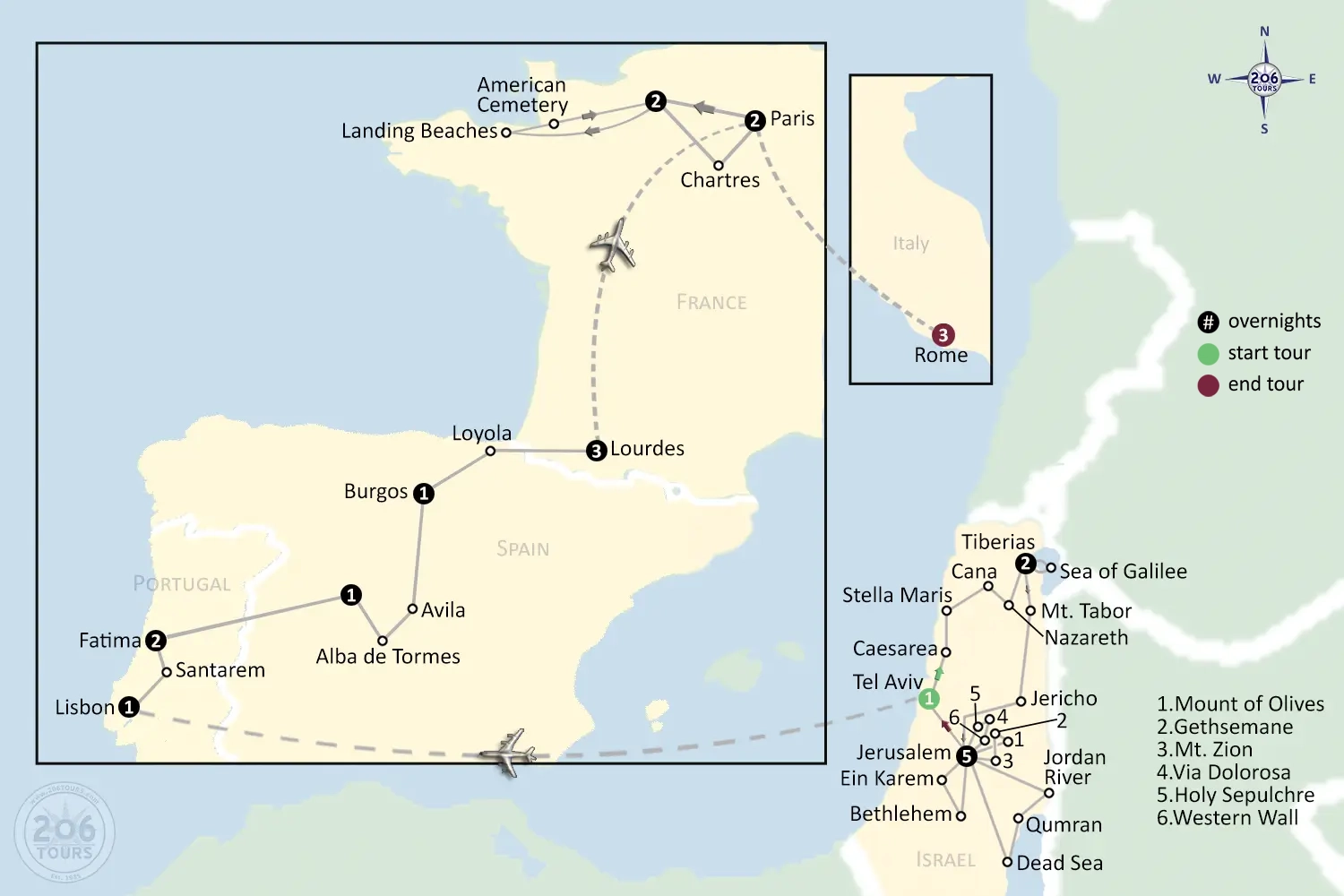 pilgrimage map