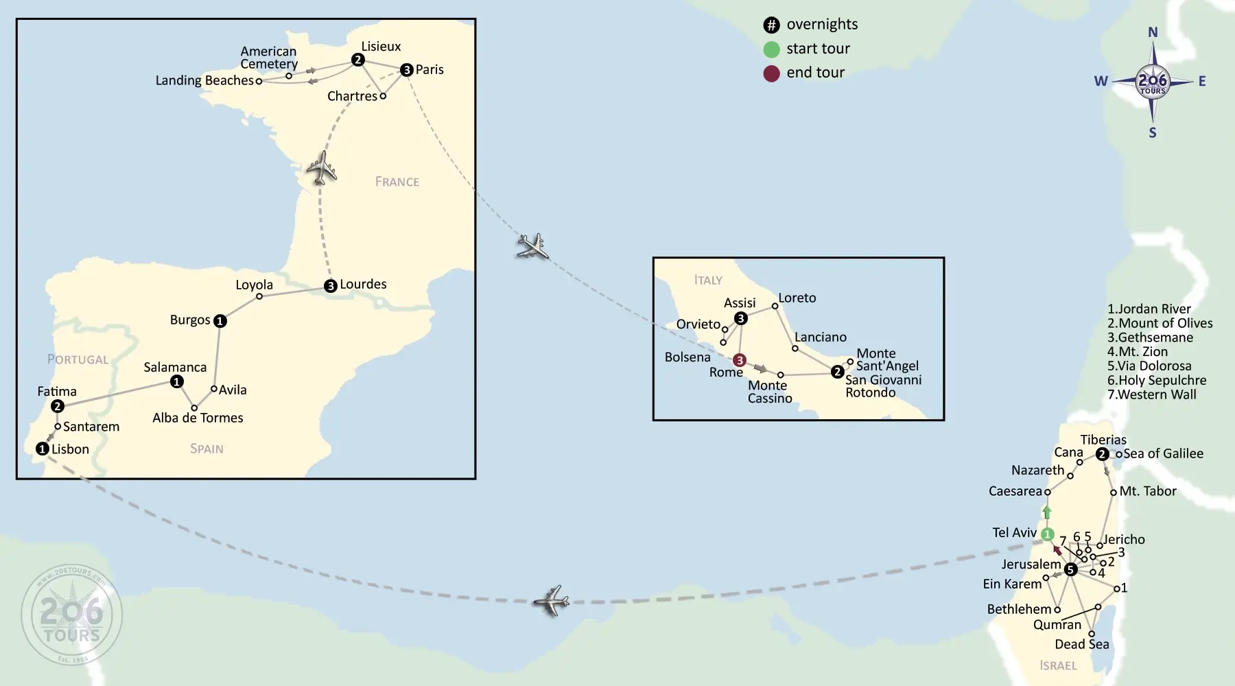 pilgrimage map