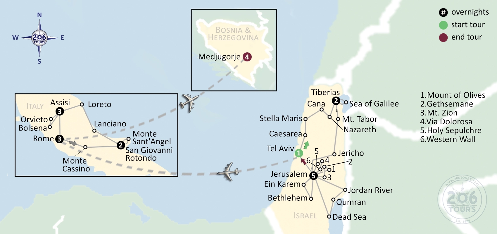 pilgrimage map
