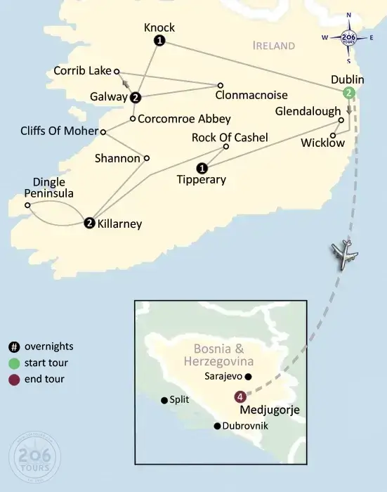 pilgrimage map