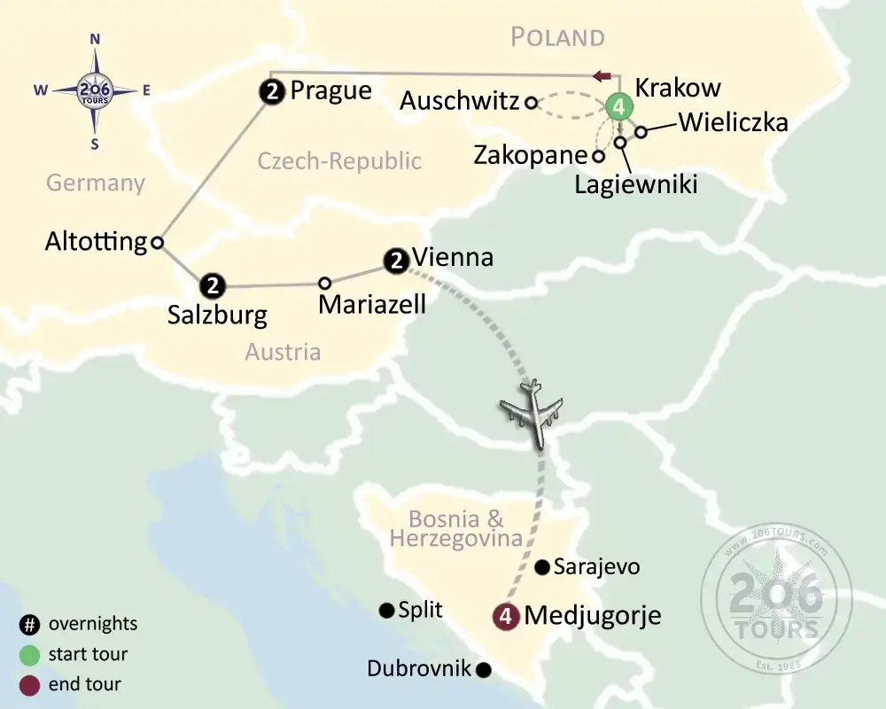 pilgrimage map