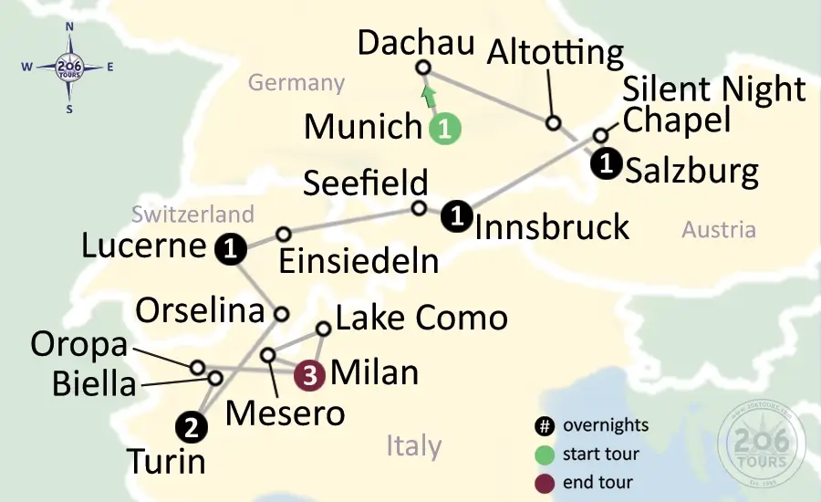 pilgrimage map