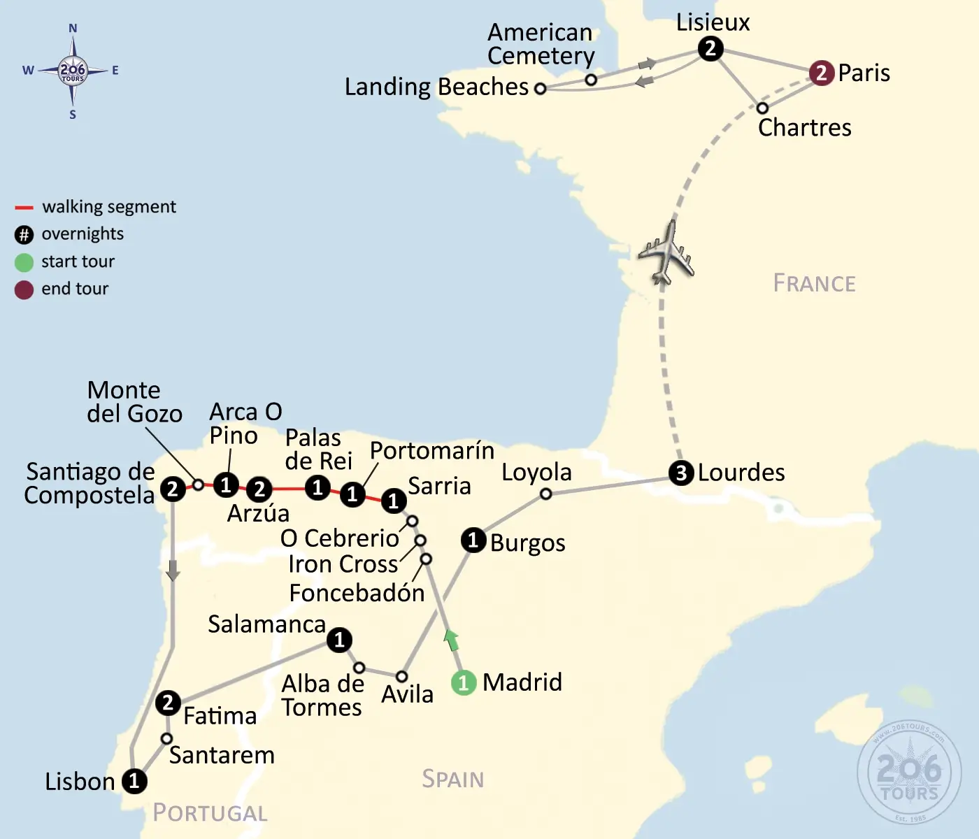 pilgrimage map
