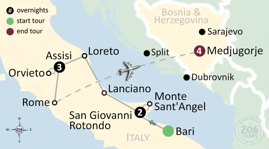 pilgrimage map