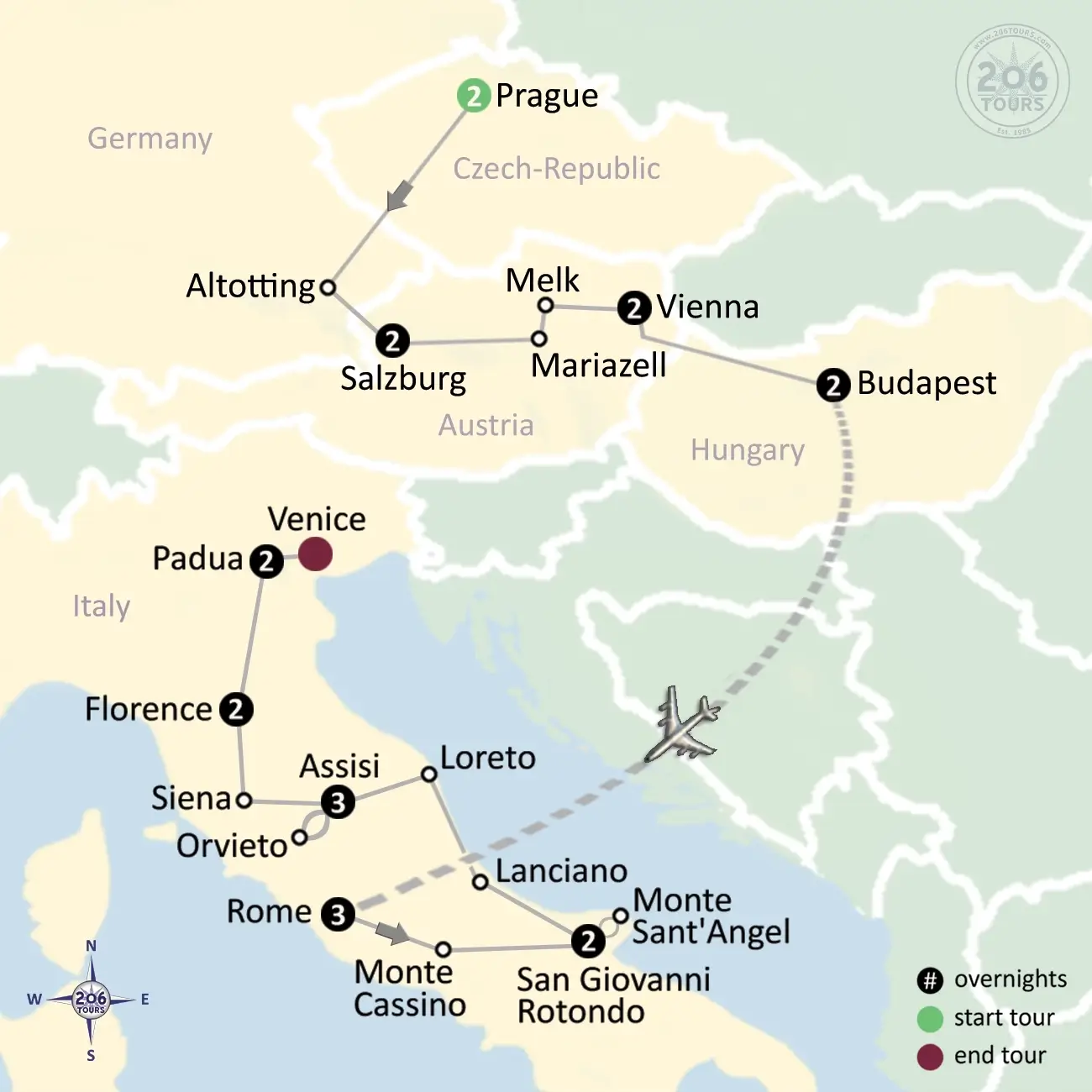 pilgrimage map