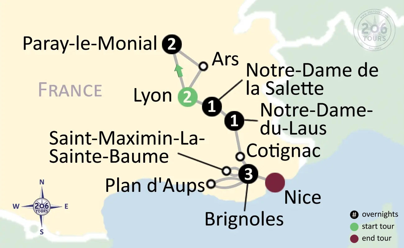 pilgrimage map